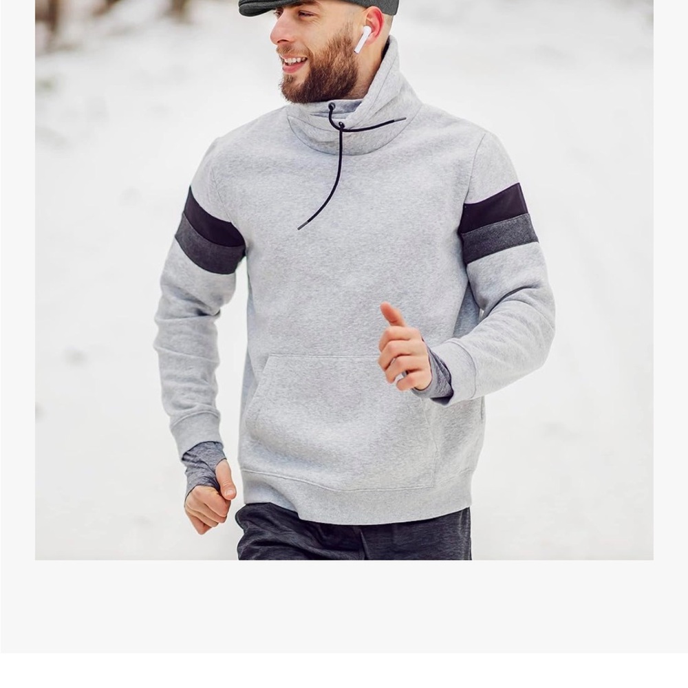 Men's Gray and Black Sweater